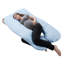  Housse de coussin de grossesse complet pour le corps - Housse de coussin en coton doux en U avec fermeture à glissière-1882485179