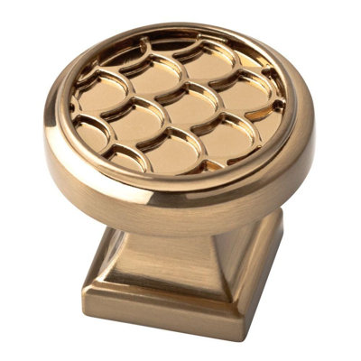 (Paquet de 5) Poignée festonnée bronze champagne de 1-1 / 4 po
