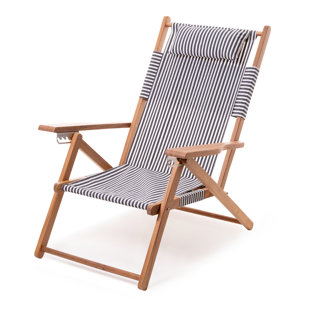 Wooden Beach Chair with Foot Rest - Full Service