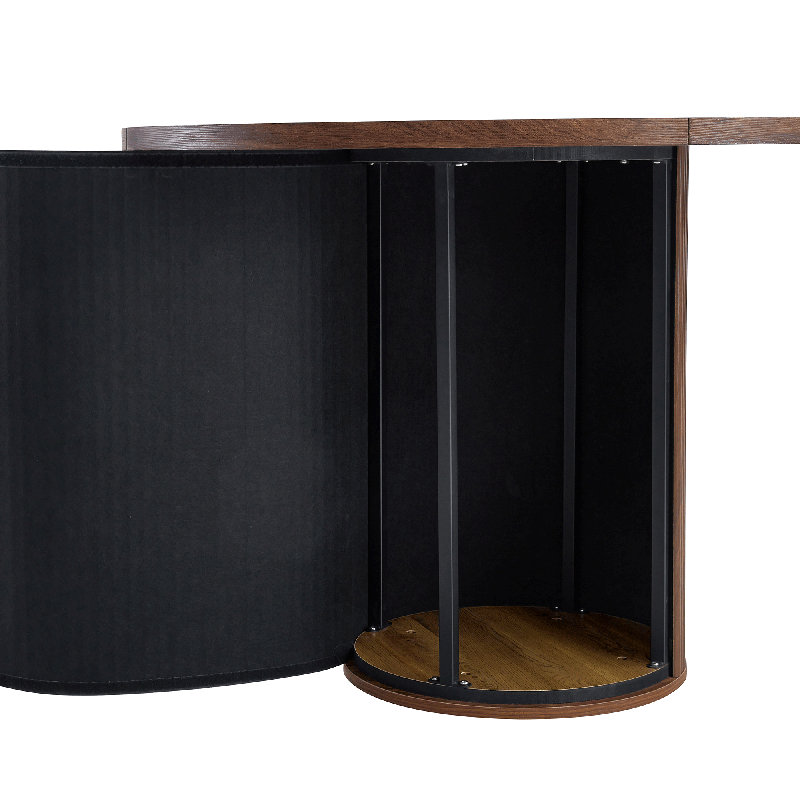 Ensemble de table de salle à manger 5 pièces avec piédestal caché, White