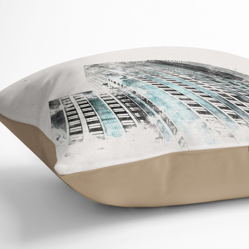 Square Throw Cushion, Stone, 40cm H x 40cm W x 15cm D