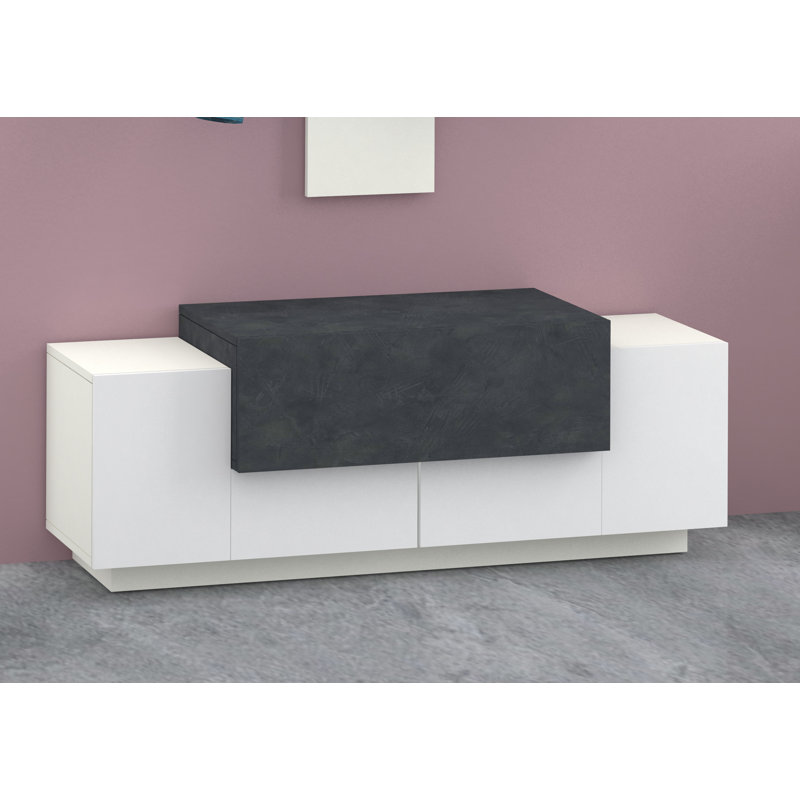 Ebling Storage Bench, White/Black