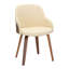 Chaise de salle à manger / d'appoint en bois de noyer et tissu (une seule chaise)-955509365-955509363