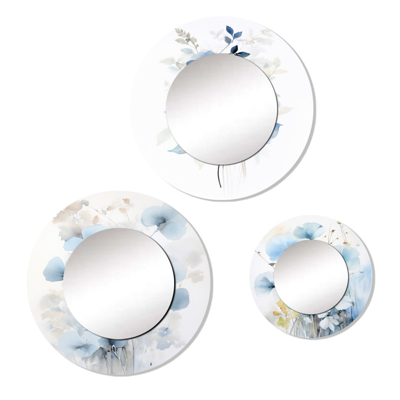 Ensemble de 3 miroirs en aluminium Brusly