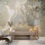 Adhésif mural bleu, beige et or-358051501