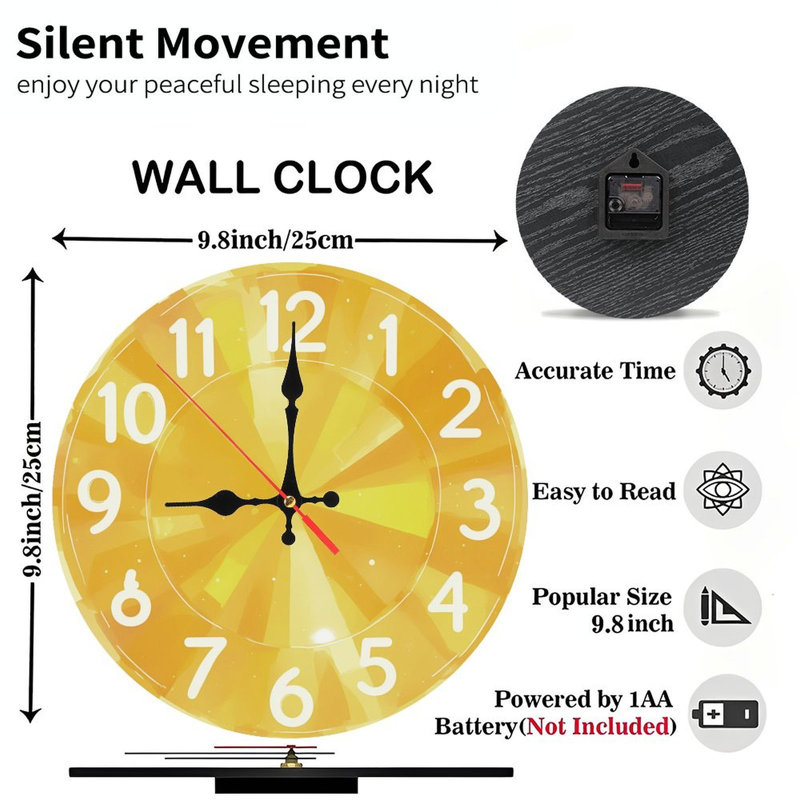 Clock Face Yellow Radial