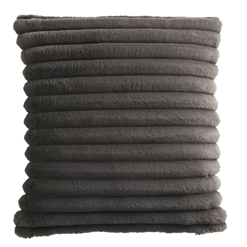 Morritz Square Throw Cushion Cover, Charcoal
