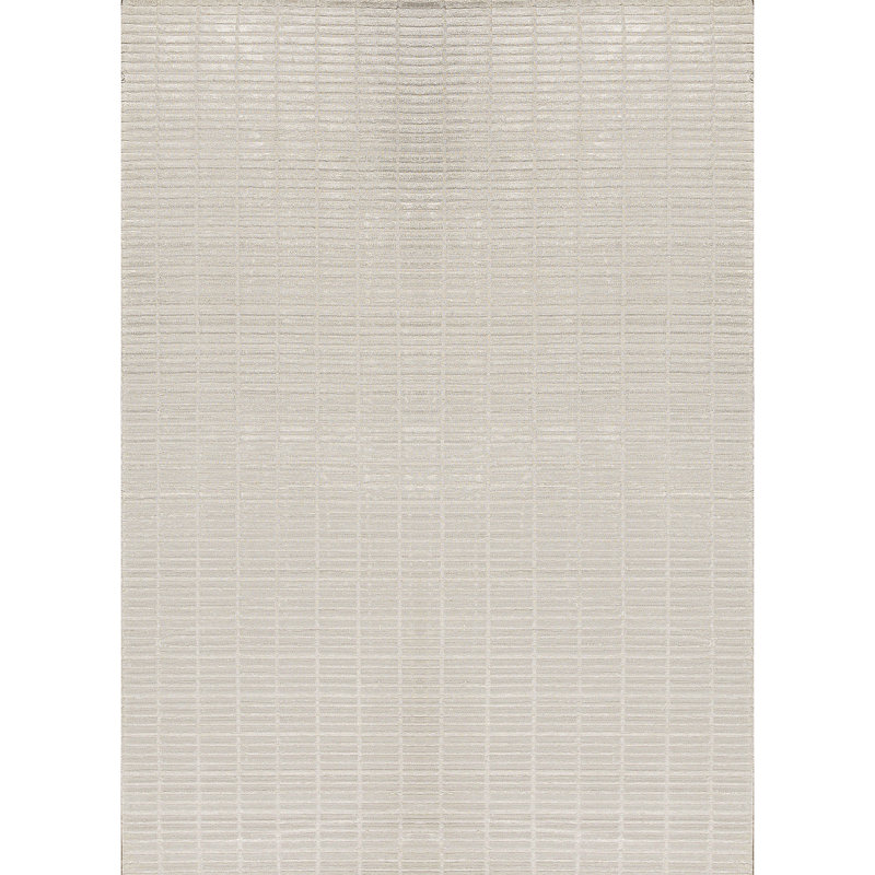 Hand-Knotted High-Quality White Area Rug