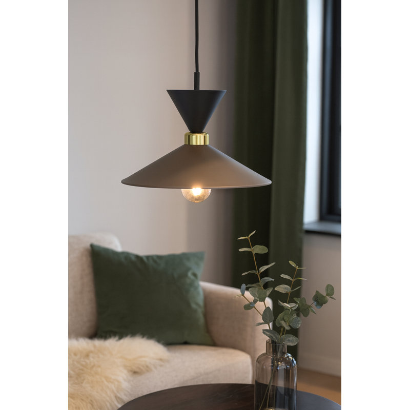 1 - Light Pendant, Black/Brown