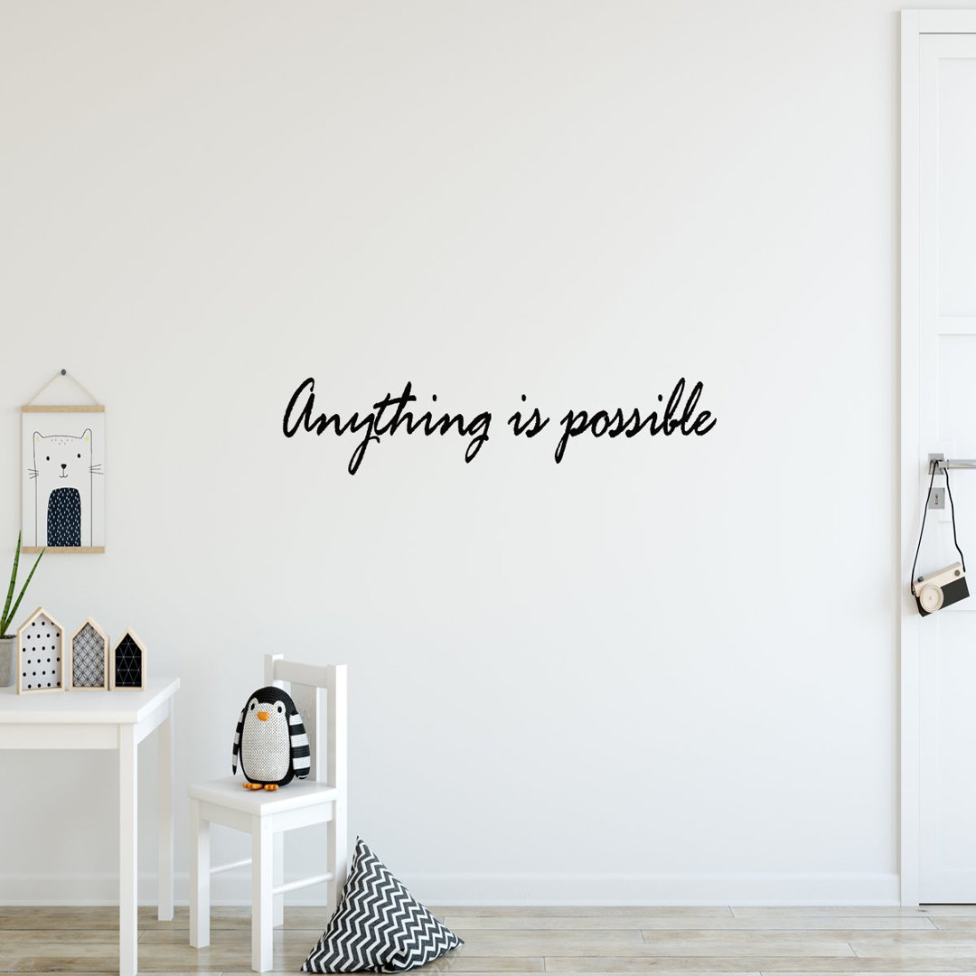Anything is Possible inspirational Vinyl Wall Decal VWAQ 
