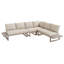 6-Seat Outdoor Corner Sofa Set With 2 Tables - Adjustable Recliner, Galvanized Steel Frame, Modular-149832373