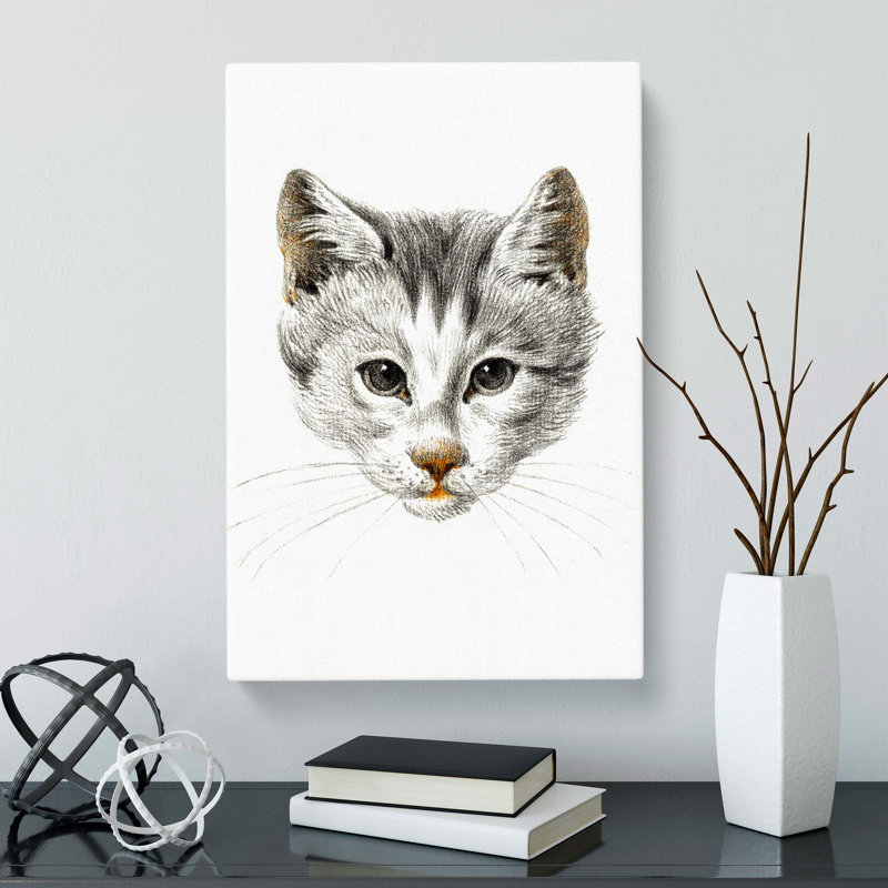 Cat Portrait by Jean Bernard - Wrapped Canvas Print, 60cm H x 40cm W x 3cm D
