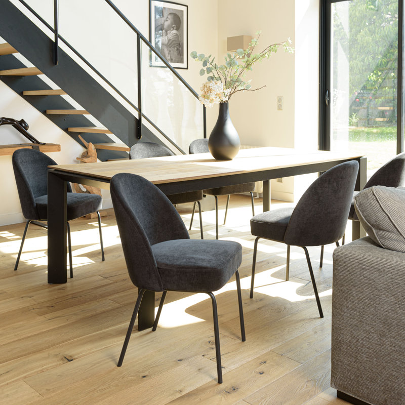 Shianne 50cm H Metal Side Chair, Black