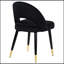 Ensemble de deux chaises de salle à manger arquées avec sièges baquets ergonomiques pour des sièges confortables et élégants