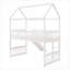 Lit mezzanine simple en bois de pin mélangé sans sommier tapissier d'une capacité de 300 lb avec glissade blanche pour la chambre à coucher