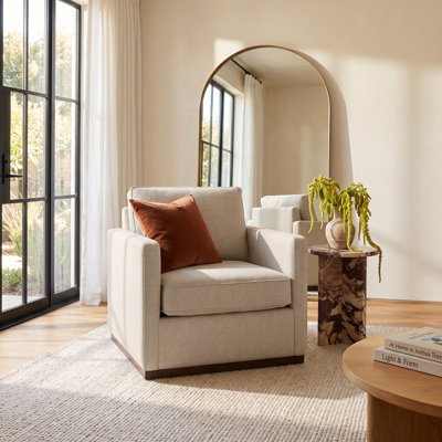 Fauteuil pivotant rembourré Bobbi