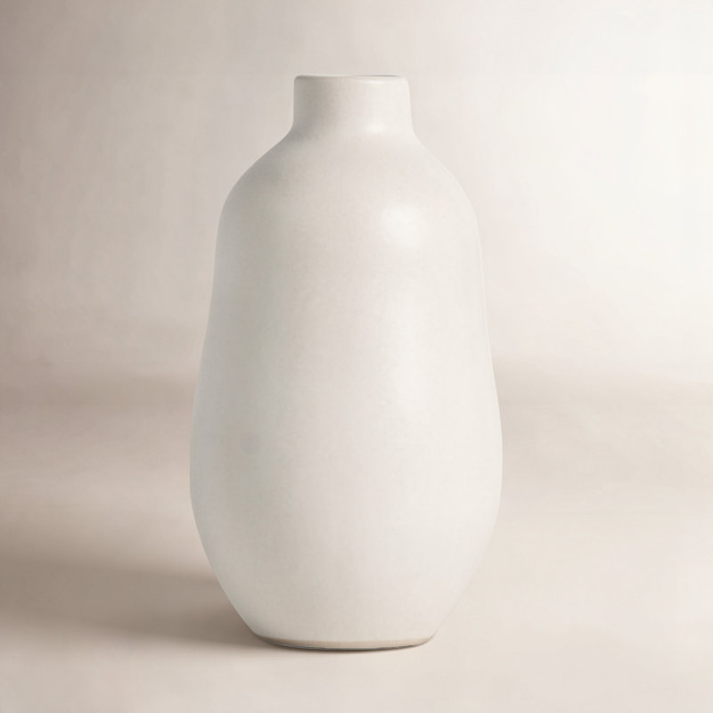 Stoneware Vase, White