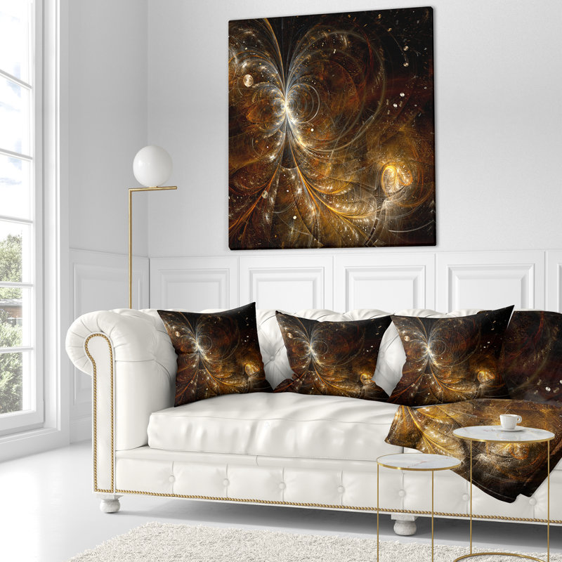 Coussin floral floral digital art, 16 po x 1 po, Coussin décoratif