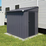 Veikous Metal Lean-to Storage Shed Multiple Sizes & Reviews | Wayfair