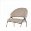 Chaise d'appoint Ruby Modern Contemporary pour adultes, assise en tissu d'ameublement beige avec métal robuste et amp; Pieds en acier-730548442-730548441