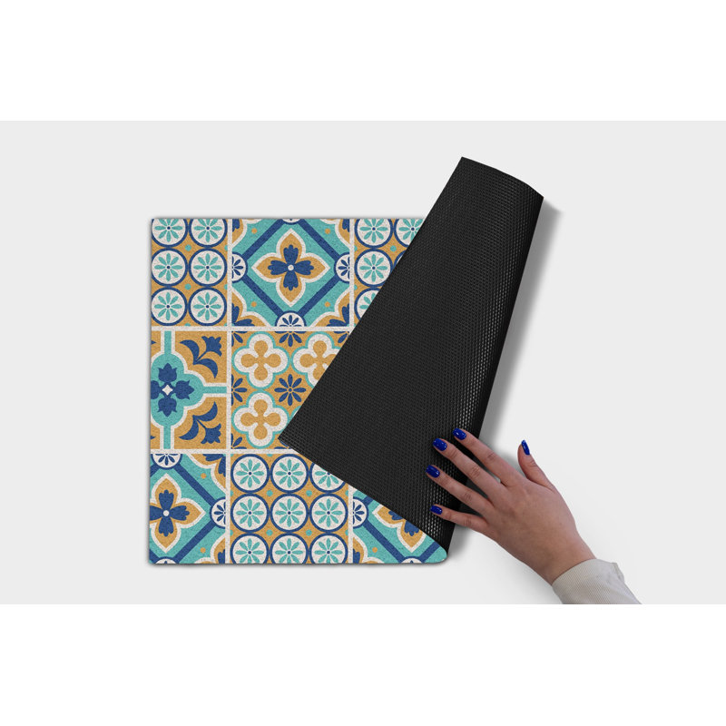 Non-Slip Geometric Outdoor Doormat