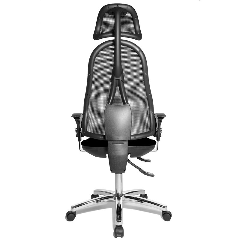 Office Chair with Headrest, Black
