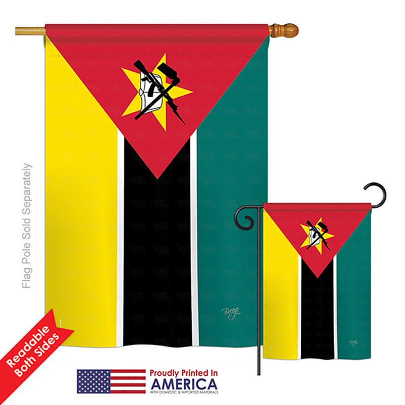 Ensemble de 2 côtés en polyester vertical décoratif "mozambique of the world"