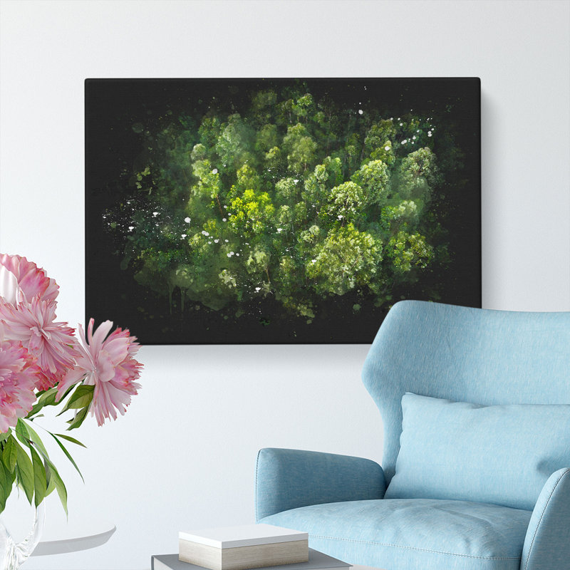 Green Tree Tops - Wrapped Canvas, 30cm H x 45cm W x 4cm D