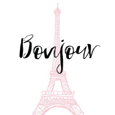 Bonjour Pink Tower - Wrapped Canvas Print