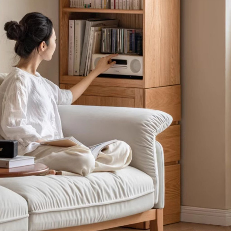 Modern Simple Exquisite Bookcase, Burlywood