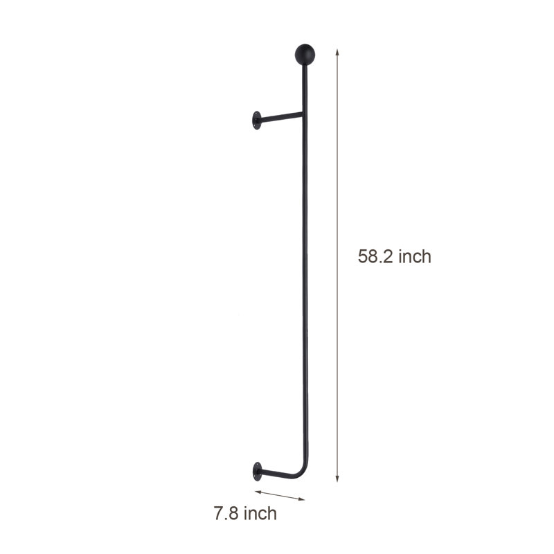 Aigan 0.6'' Iron Industrial Pipe Clothing Rack