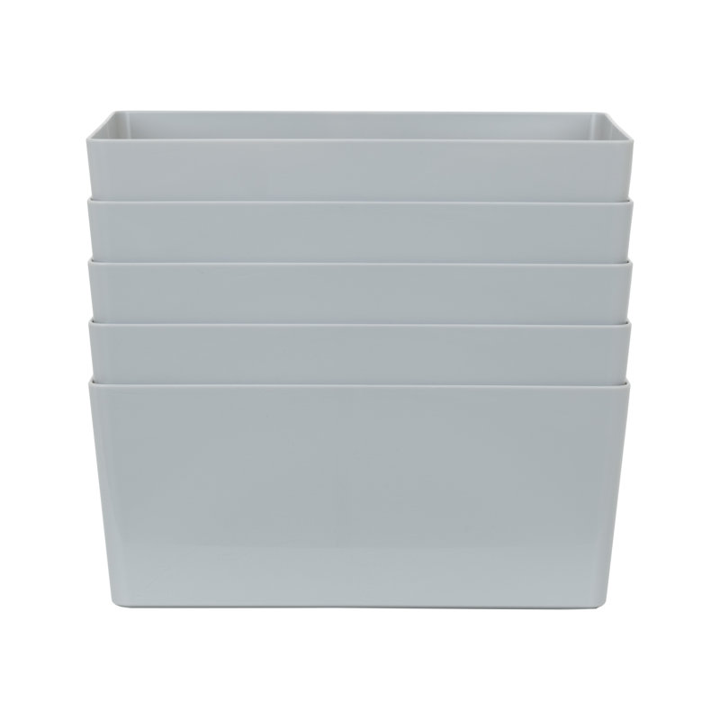 Wham 5.02 Studio Basket Rectangular Pack of 5 Cool Grey