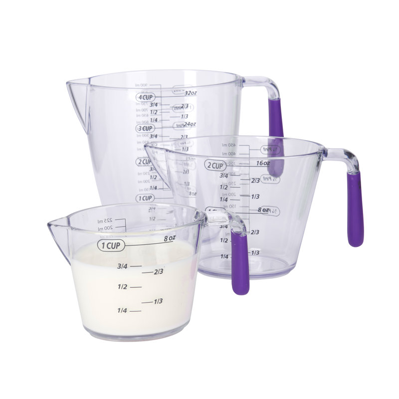 Colourworks 3-Piece Plastic Measuring Cup Set