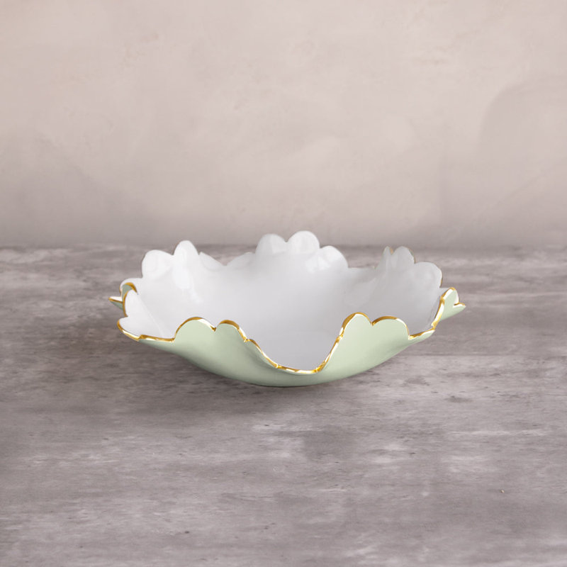 Encanto Colette Small Bowl, Pistachio;White