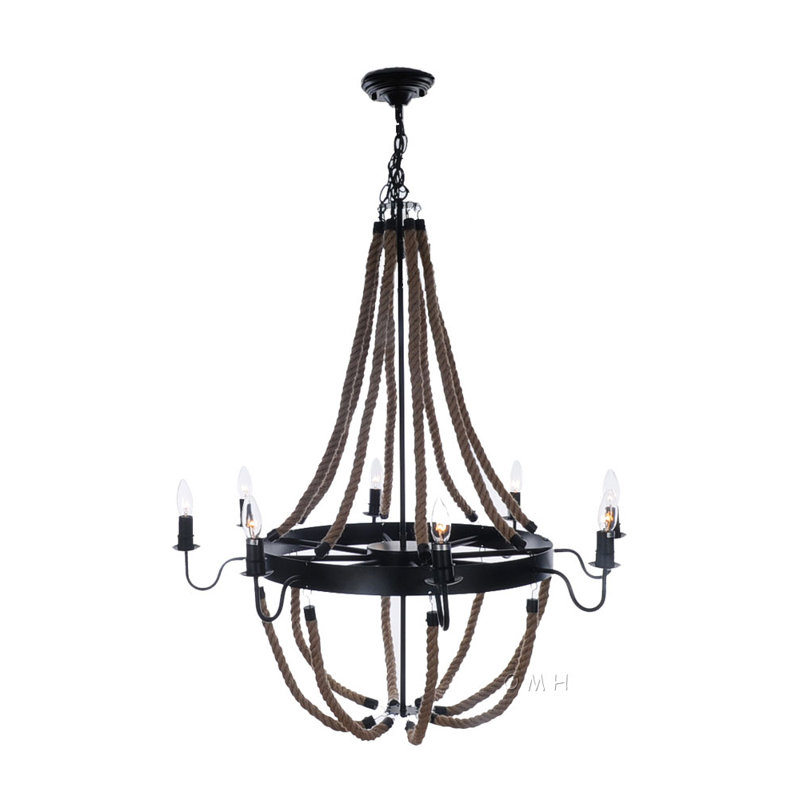 Lustree empire 8 lumières façon bougie corde
