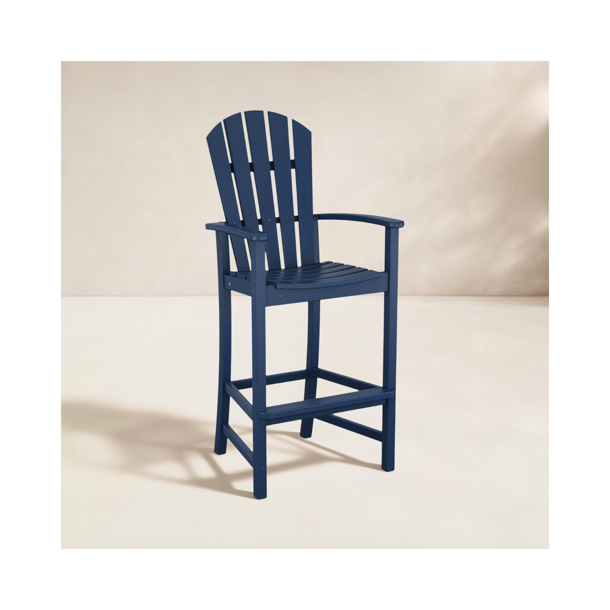 POLYWOOD Palm Coast Bar Chair, Navy