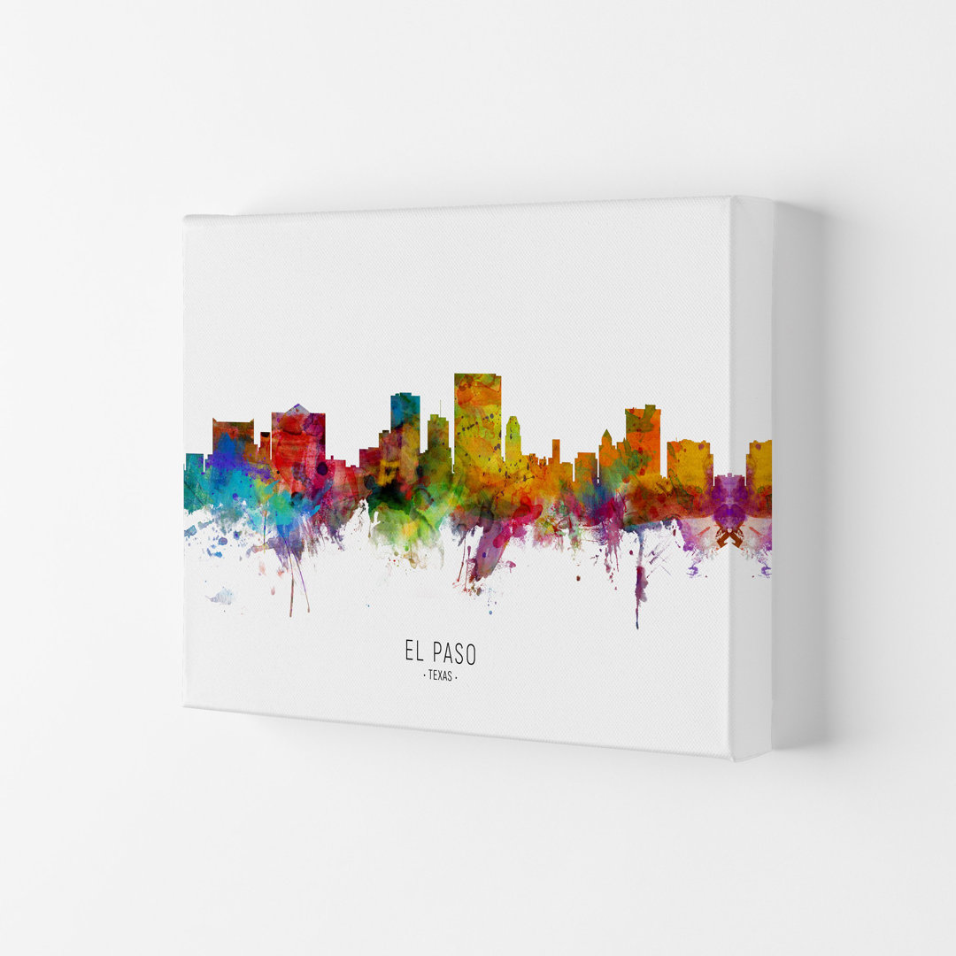 El Paso Texas Skyline by Michael Tompsett - Print