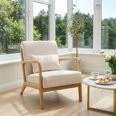 Upholstered Linen Armchair