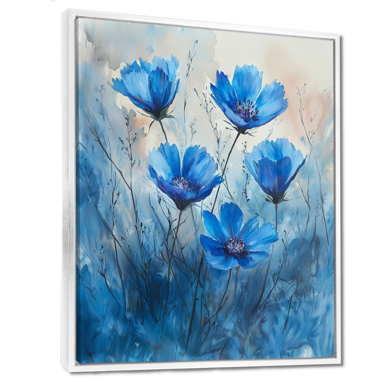 Bancroft - impressions murales florales, Impression encadrée flottante, H 32 po x l 16 po, Blanc