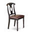 L'ensemble 5 pièces de table et chaises de cuisine comprend une table de salle à manger ovale avec rallonge papillon et 4 chaises rembourrées en similicuir de 42 po x 60 po, noir et cerise
