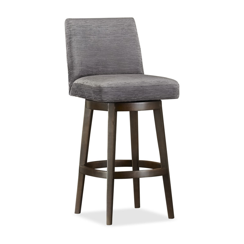 Swivel Upholstered Bar Stool with Solid Wood Frame, 61703-88