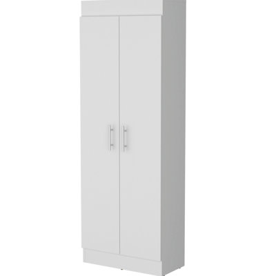 Garde-manger blanc à 5 tablettes pour la cuisine - Améliore le système d'organisation de la cuisine et offre une solution pratique