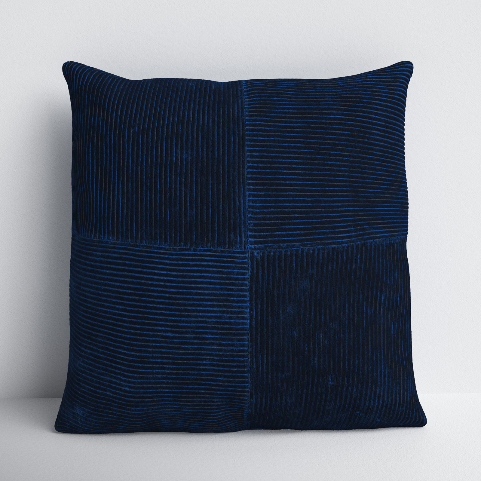 Selma Cotton Throw Pillow, 20" x 20", Navy