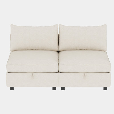Causeuse-causeuse, méridienne, canapé-lit moderne Mid-Century avec rangement pour petits espaces, salon