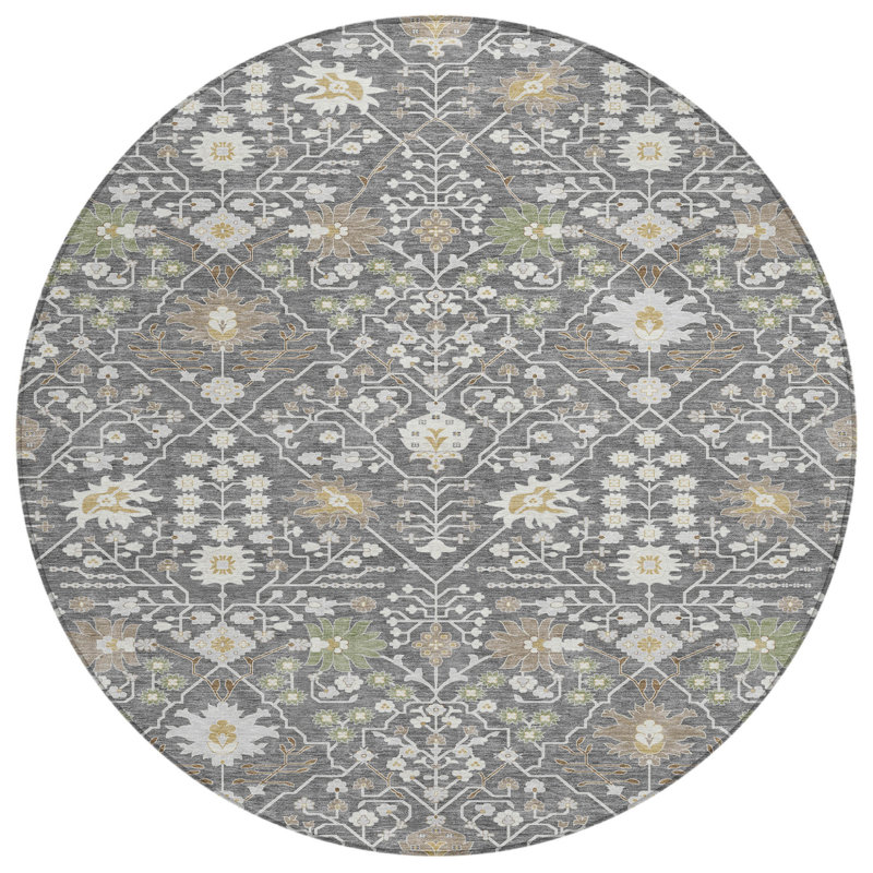 Tapis oriental rond 8 po