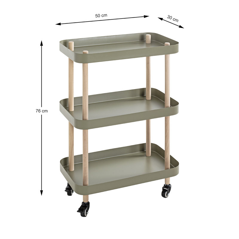 Aleyda Tray Top End Table, Grey/Brown/Blue