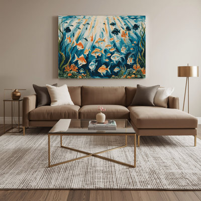 Art nautique brun sur toile