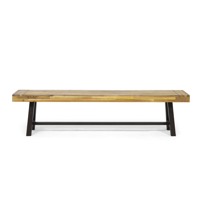 Banc de pique-nique Meghans, Teck / métal Rustique