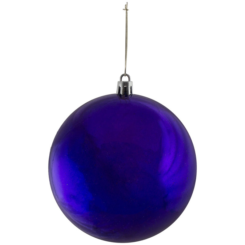 Boule de Noël 12 carats indigo incassable à 4 finitions 12 po 4 po (100 mm)