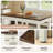 55" Farmhouse Kitchen Table With 2 Benches, 3-piece Wooden Dining Table Set-640226525